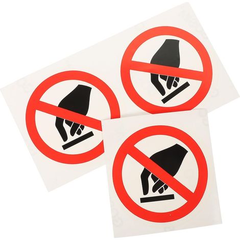 Autocollants de Signalisation D'avertissement Adhérence Vinyle Autocollant Auto-adhésif Lot de 3 Facile à Utiliser pour Machines et Équipements pour Usines (1/5)