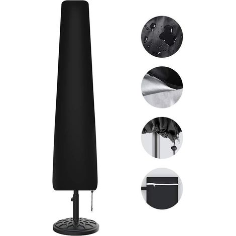 Accessoires pour parasol : housse de parasol déportée, tissu Oxford 210D, anti-poussière et protection UV (205 cm - 574825 cm)
