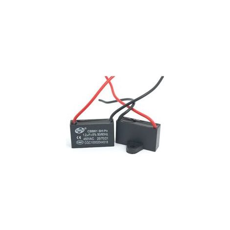 2 Pièces - Condensateur CBB61 - Condensateur Moteur - Pour Ventilateur Plafond Et Climatisation 450V 1.2uF Noir 37x22x11mm (1/5)