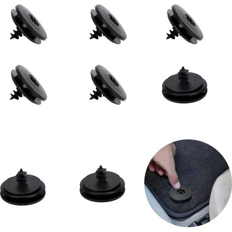 Clips De Fixation Tapis De Sol Voiture,Ispchen 8pcs Clip Tapis De Sol Voiture Clip Universel Pour Tapis De Voiture Supports De Fixation Pour Tapis Antidérapants Clip Tapis De Sol Voiture(8 Pcs) (1/4)