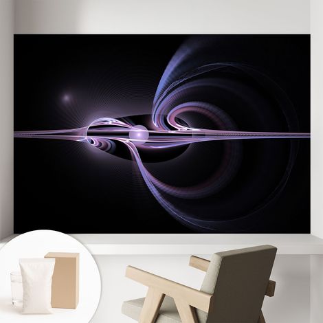 Papier peint intissé pour salon chambre à coucher peint imprimé pour mur - Colle incluse gratuite Abstraction cosmique 104x70 cm (1/5)