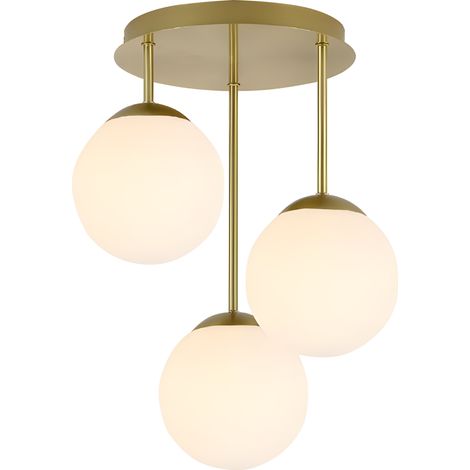 CEILING LAMP CHANDELIER TOOLIGHT APP1817-3CPR GOLD WHITE (1/5)