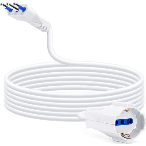 Cavo prolunga elettrico da 5m &8211 Spina 16A e Presa Schuko+Bipasso Aigostar (1/5)