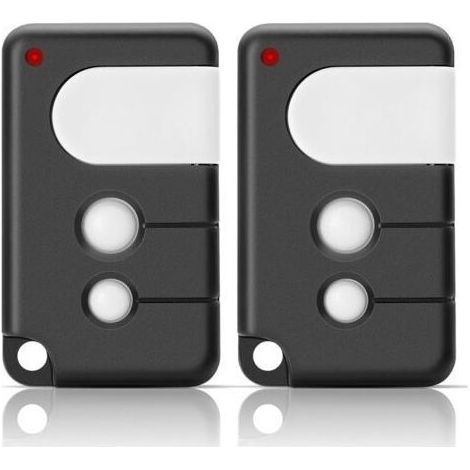 Lot de 2 télécommandes d'ouverture de porte de garage 433,92 MHz compatibles avec Chamberlain MotorLift LiftMaster TX4RUNI, TX2REV, 84335EML, 84333E, 94333E, 4335EML, émetteur manuel 3 canaux pour (1/5)