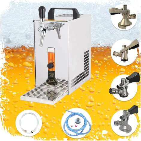Ensemble complet Tireuse a biere avec pompe à membrane - PYGMY 20/K machine a biere, pompe a biere 1 ligne, 25 litres/h, Green Line, KEG: Set tous de tete de fut (1/5)