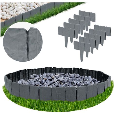 Plonos Garteneinfassung 250 cm PL-962 grau