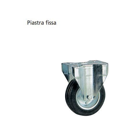 ORECA- RUOTA GOMMATA M80 CON PIASTRA FISSA