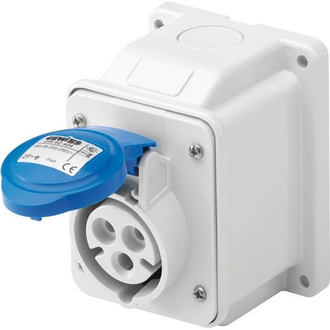 Presa Fissa 10° Parete Pr.2P+T 16A 230V 6H (Gewiss Cod. Gw62404)
