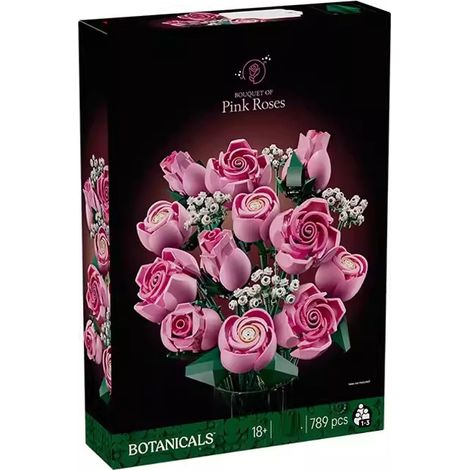 Lollanda Botanicals - Magnifique bouquet rose - Jeu de construction avec ornements floraux, un cadeau naturel (1/2)