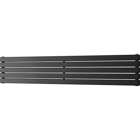 Typhoon Axis - Black Horizontal Radiator H340mm x W1800mm Double Panel