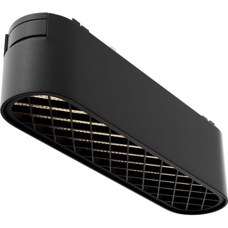 Lampe rail 1 phase noir linéaire grid LED 6W 3000K (1/5)