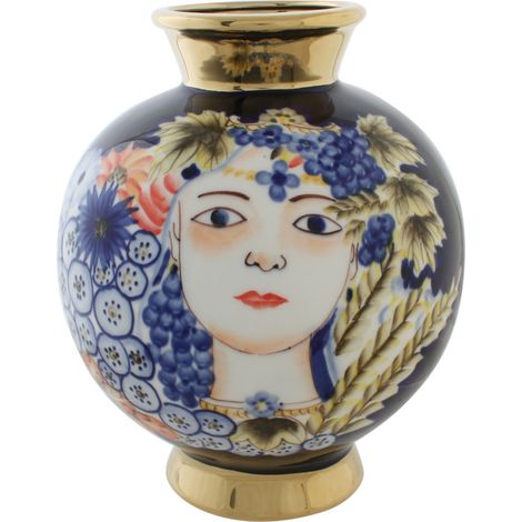 Porzellanvase 19x19x23 Multikolor -Seiten -Porzellan -Material Farbe Multicolor Vase Family Details (1/3)