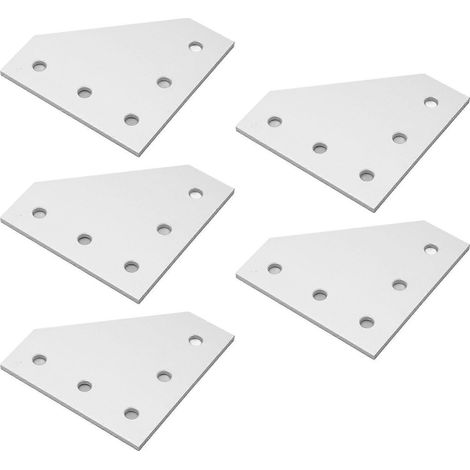 Stück flache Verbindungsplatten aus Aluminiumlegierung mit 5 Löchern, druckfest, Reparatur- und Ausbesserungsplattenhalterung für I