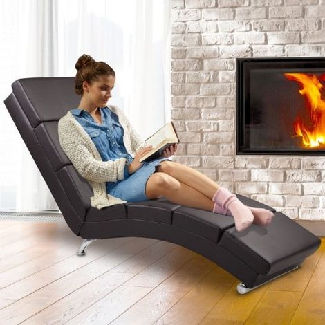 Fauteuil Ergonomique Simili Cuir Marron. Idéale pour la relaxation et le bien-être (1/5)