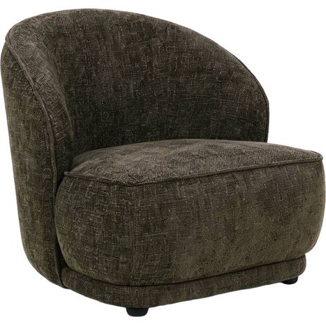 Fauteuil en tissu marron chocolat Travis (1/5)