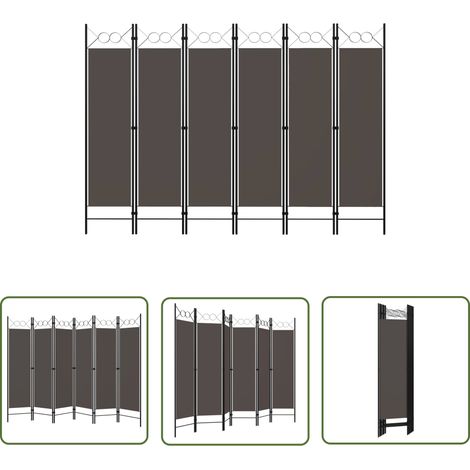 The Living Store 6-tlg. Raumteiler Anthrazit 240 x 180 cm - Raumteiler - Dekorationsartikel - Wohnaccessoires - Trennwandsystem - Privacy Screen (1/5)