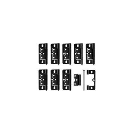 8 Pcs Charniere Porte Lourde, Charnières de Porte Pliables Noires, Charnières de Porte Pliantes Silencieuses (76 mm x 35 mm) (1/5)