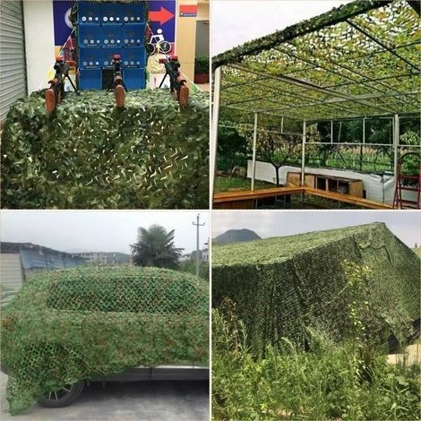 Filet de Camouflage militaire Woodlands Feuille 4X5M (Camouflage pour chasse/Camping