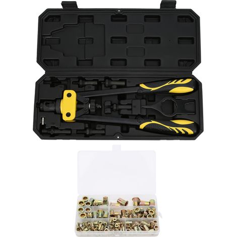 Kit Riveteuse Manuelle Professionnelle Économique M3-M10 avec Embout Clé, Accessoires pour Écrous Rivet (1/5)