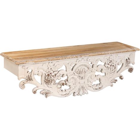 Repisa de madera blanco 78x20x23h cm (1/5)