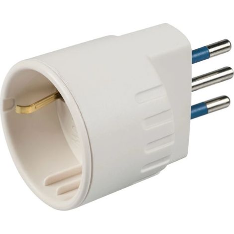adattatore spina 10 a e presa tedesca poly pool 2p+t bianco