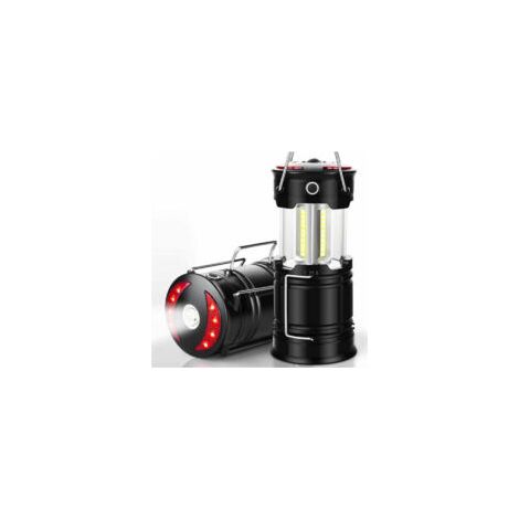 Linterna de camping, linternas LED recargables, luces de huracán con linterna y base magnética para camping, huracanes, senderismo, emergencias, averías - Crezuo