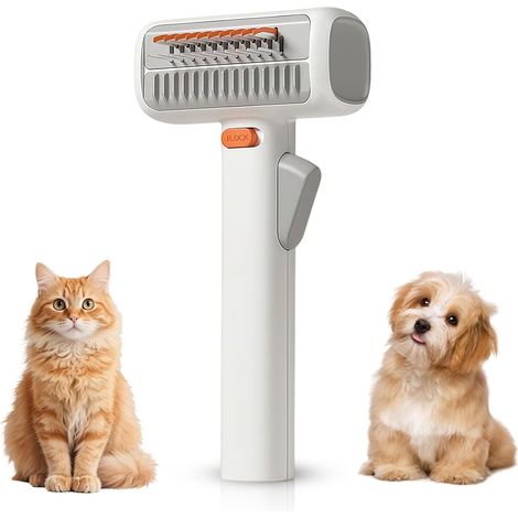 Peigne à poils amovible 2 en 1 pour animaux de compagnie, brosse de démêlage double face pour chiens et chats, usage domestique (1/5)