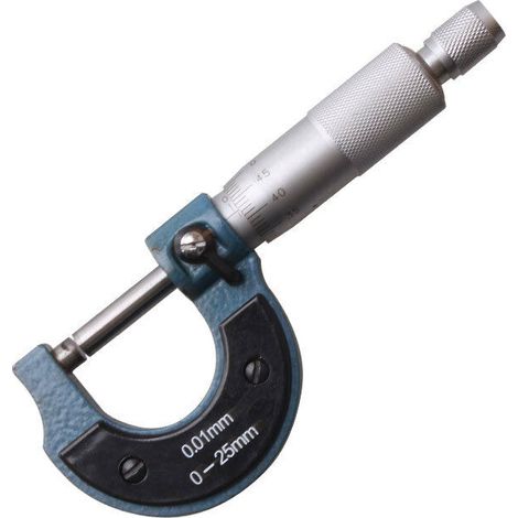Outil de micromètre métrique extérieur 0-25 mm + clé de calibrage + étui (1/5)