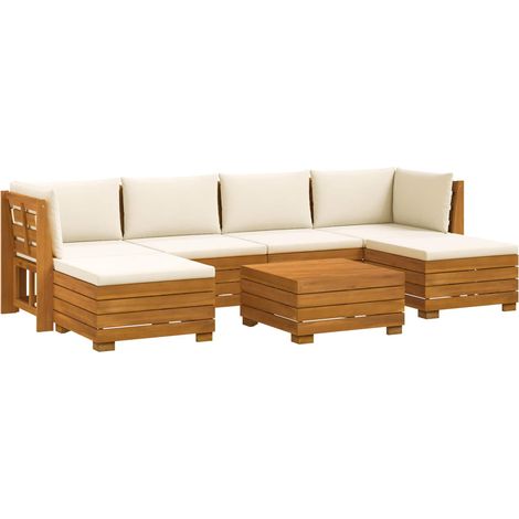 Maison Exclusive - Outdoor-Sofagarnitur mit Kissen 7 Stück Braun