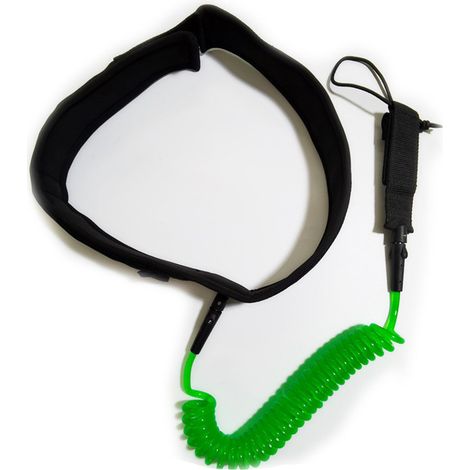 High-quality safety rope for SUP (stand-up paddleboard), paddleboard safety rope, tow rope, paddle accessories, elastic rope, green transparent safety rope, water sports safety rope--DTEKGAZ