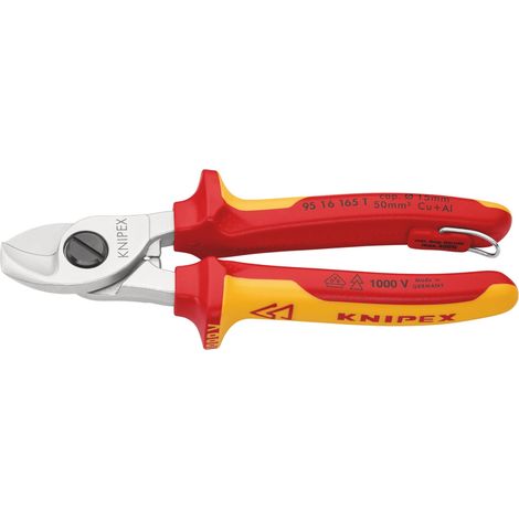 Draper 26122 KNIPEX 95 16 165 T BK VDE Cable Shears, 165mm