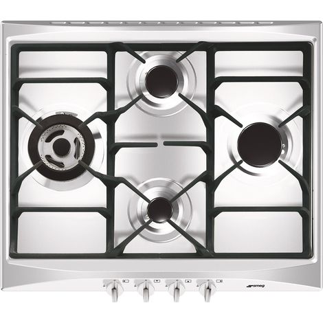 Smeg SR264XGH2 - Piano Cottura a Gas, Inox, 60 cm (1/2)
