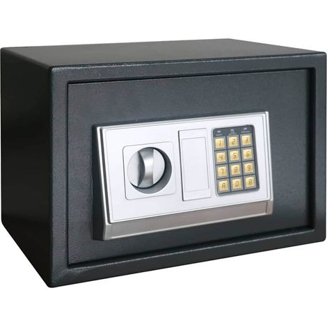 Digitaler Safe mit Schloss Dunkelgrau 35 x 25 x 25 cm Stahl