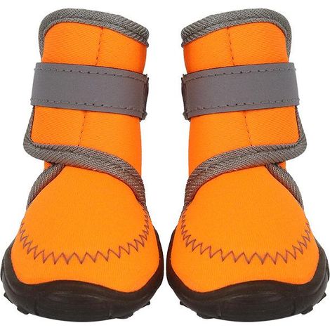 Bottes et bottines pour chiens Orange M, chaussures pour chiens, bottines de neige pour chiens, bottes de protection pour chiens avec sangles réfléchissantes réglables (1/5)