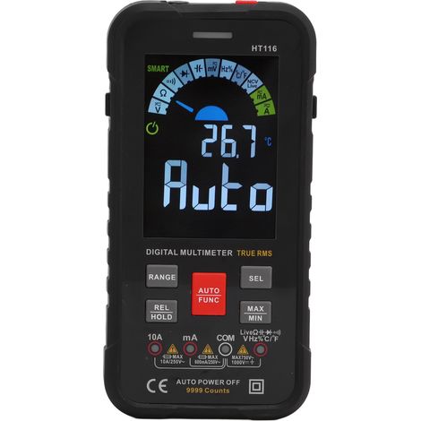 Multimètre numérique intelligent à grand écran LCD, 9999 points, identification automatique, mesureur de tension AC/DC (1/5)