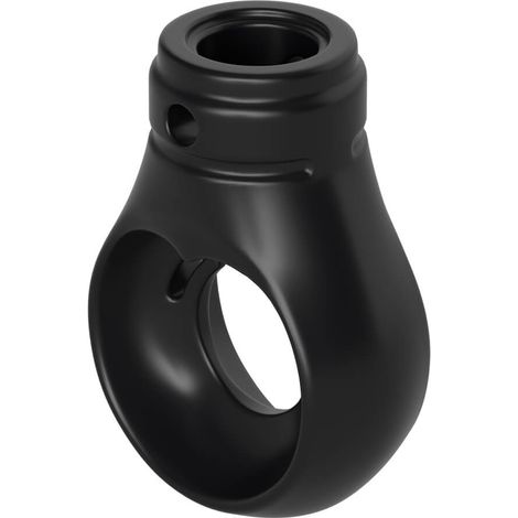 BAUHELD Markisenöse Rund 12 mm Ral 9005 für Kugelhaken