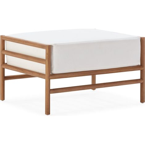 Fußhocker 78X60X44 Teakholz/weißer Stoff (1/5)