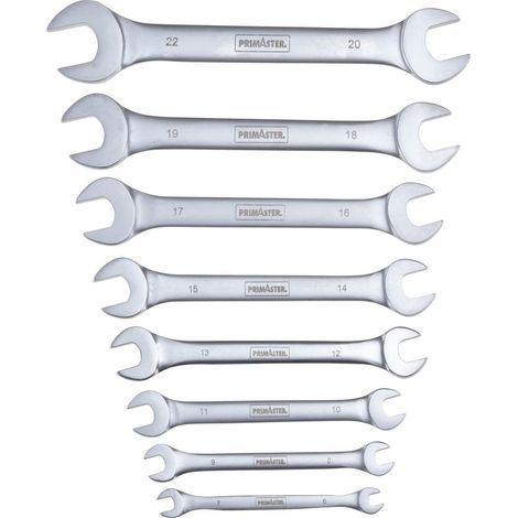 Primaster Maulschlüssel-Set 8tlg. Gabelringschlüssel Gabelschlüsselsatz SW 6-22m