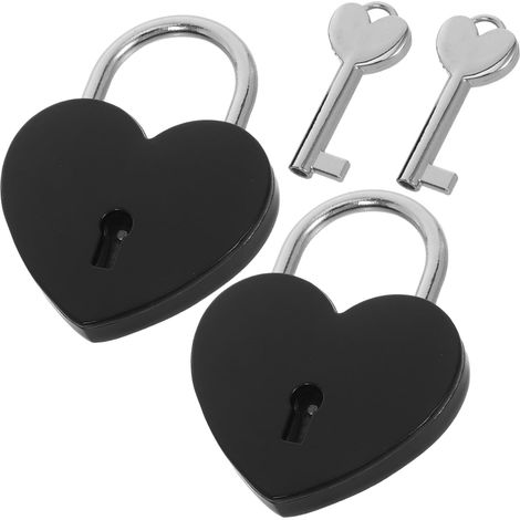 de 2 cadenas en m tal en forme de c ur avec cl petits et s (1/5)