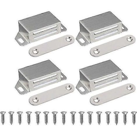 Aimant de porte de placard à fermeture magnétique - Aimant de porte à verrouillage magnétique, aimant pour meubles, aimant de placard en acier inoxydable de 10 kg de puissance (1/5)