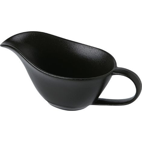 Salsiera in ceramica, ciotola per salsa, brocca per il latte, pepe, succo, salsa, contenitore per condimenti, nero, ristorante, hotel, casa, cena, banchetto, servizio (1/5)