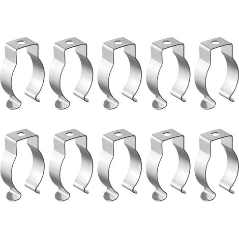 Lot de 10 Lampe-Clip Socket Support de Douille, Patte de Fixation pour Tube, Pinces à Ressort en Acier à Ressort, 35-40 mm, Adapté Aux Tubes de Lampes et Aux Lampes Fluorescentes (1/5)