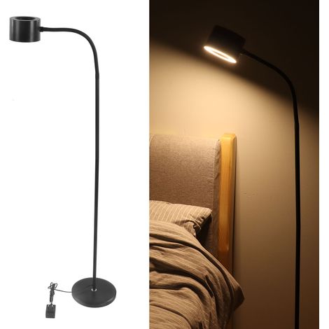 Lampadaire LED en forme de tonneau, style minimaliste, tactile avec 3 couleurs de lumière et gradation progressive, convient au salon, à la chambre, à la table de chevet, au bureau, et est de taille s (1/5)