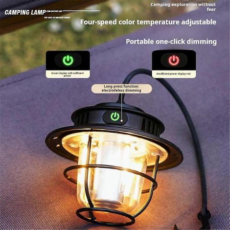 Retro-LED-Hängelampe für Camping, dimmbar. (1/5)