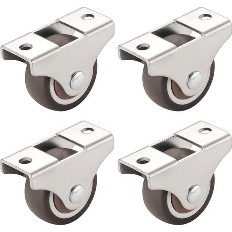 4 Pièces Roulettes de Meubles, Roulettes de Transport, Roulettes Pivotantes, Convient pour le Transport de Meubles et D'objets Lourds, Très Pratique(Argent) (1/5)