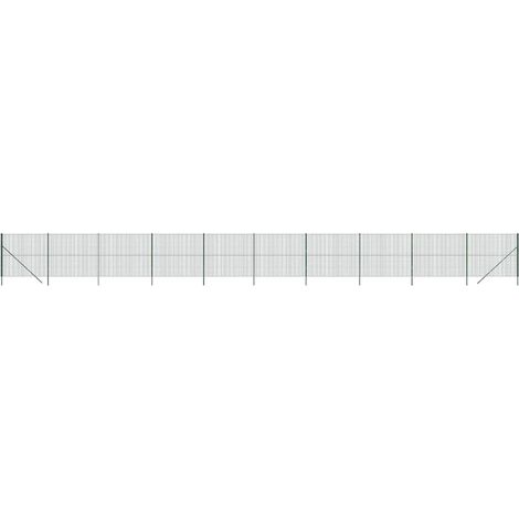 Maison Exclusive - Maschendrahtzaun Grün 2x25 m Verzinkter Stahl