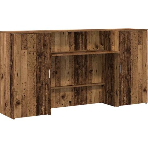 Maison Exclusive - Mostrador de recepción madera vieja 200x50x103