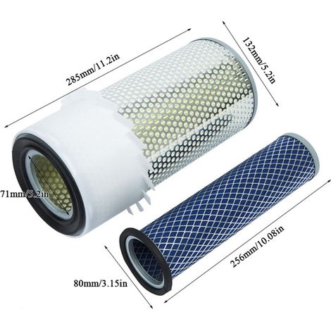 Kit filtres à air 6598492 / 6598362 compatible Bobcat 641, 643, 645, 741, 743.