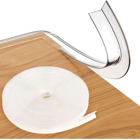 Protection Bebe de Table et Meuble Transparent, Pré-adhésif Coin de Table Protection Bebe, Protecteur des Bords et Angles de Placard pour Sécurité Bebe (100cm) (1/5)