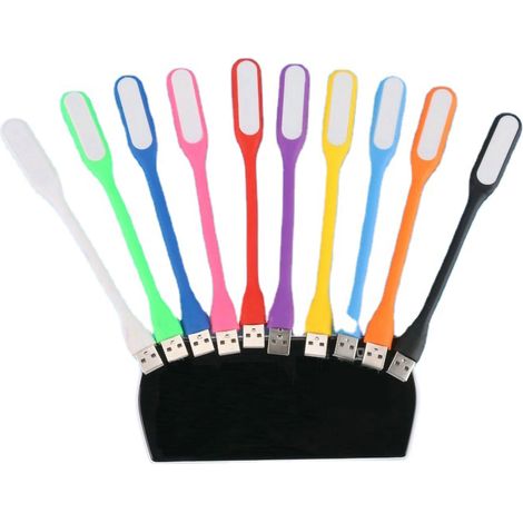 Lot de 10 lampes LED USB mini haute luminosité, portables et multifonctions, pour maison, bureau et voyage - testées, sans accessoires, emballées en sachet OPP (1/5)